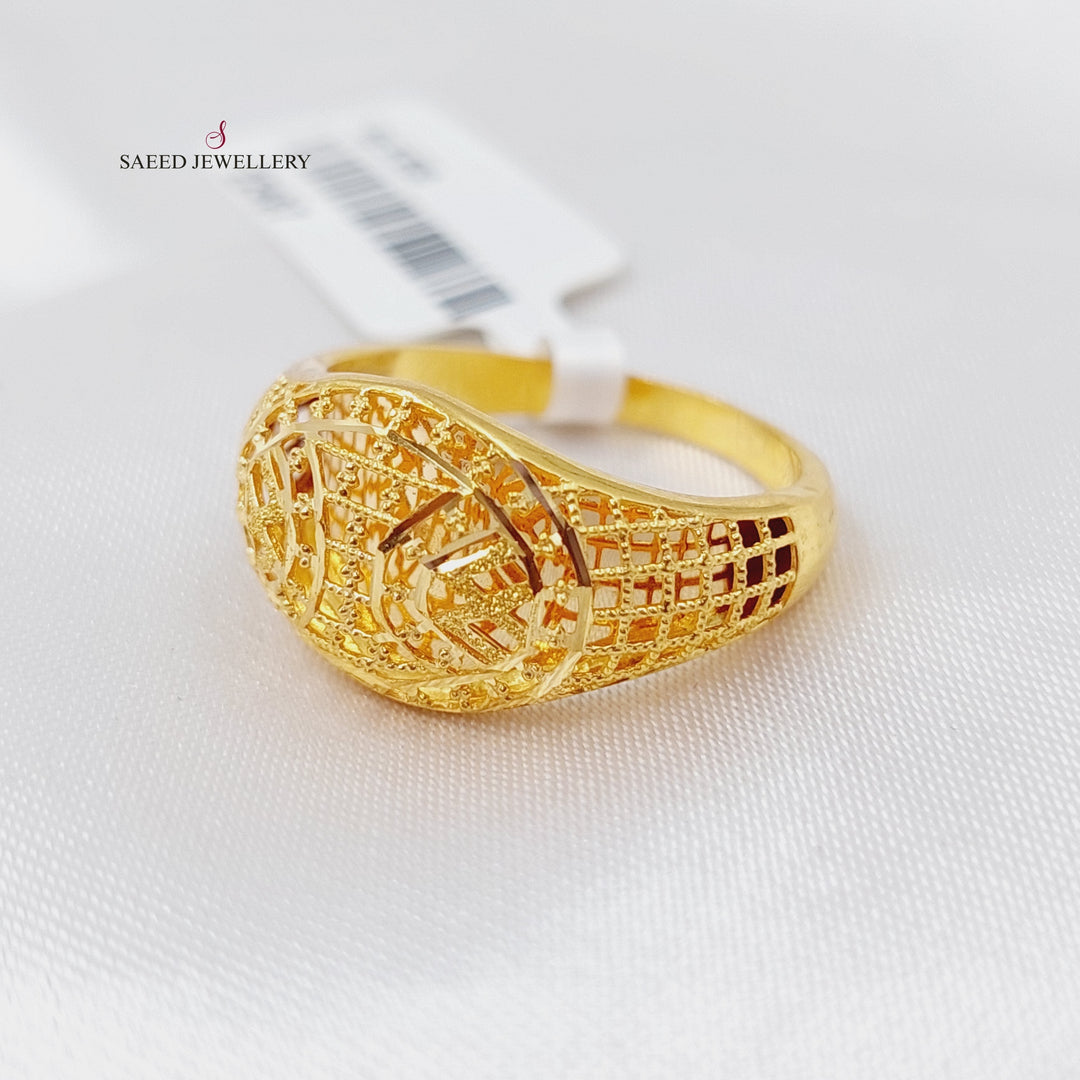 21K Gold Kuwaiti Ring by Saeed Jewelry - Image 1