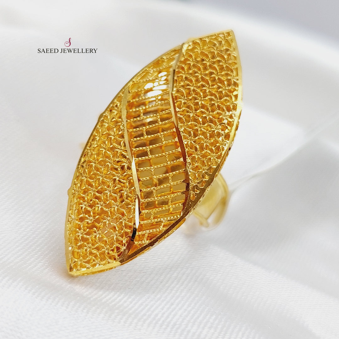 21K Gold Kuwaiti Ring by Saeed Jewelry - Image 3