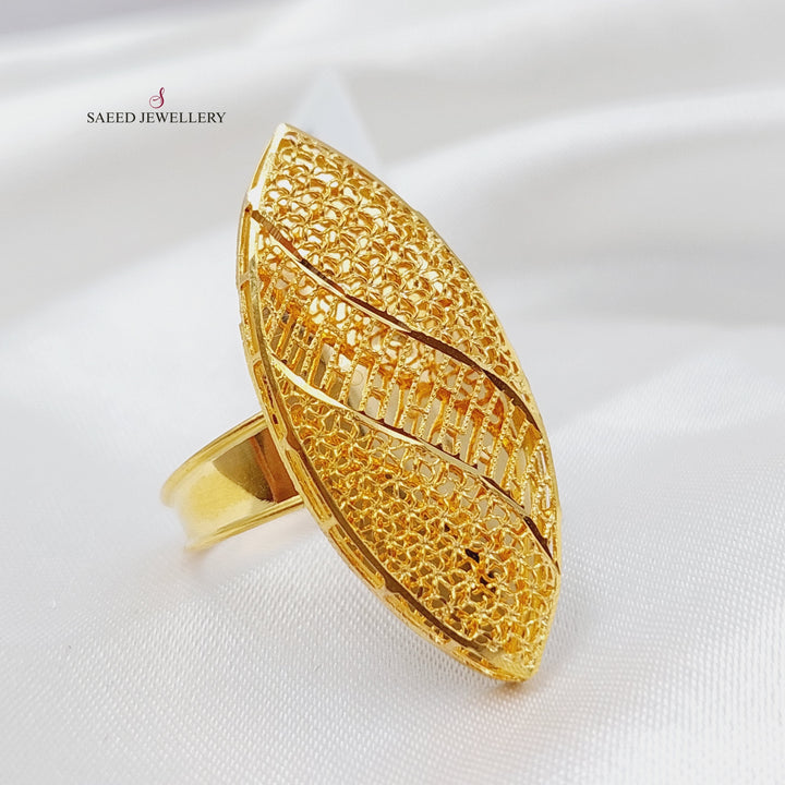 21K Gold Kuwaiti Ring by Saeed Jewelry - Image 4