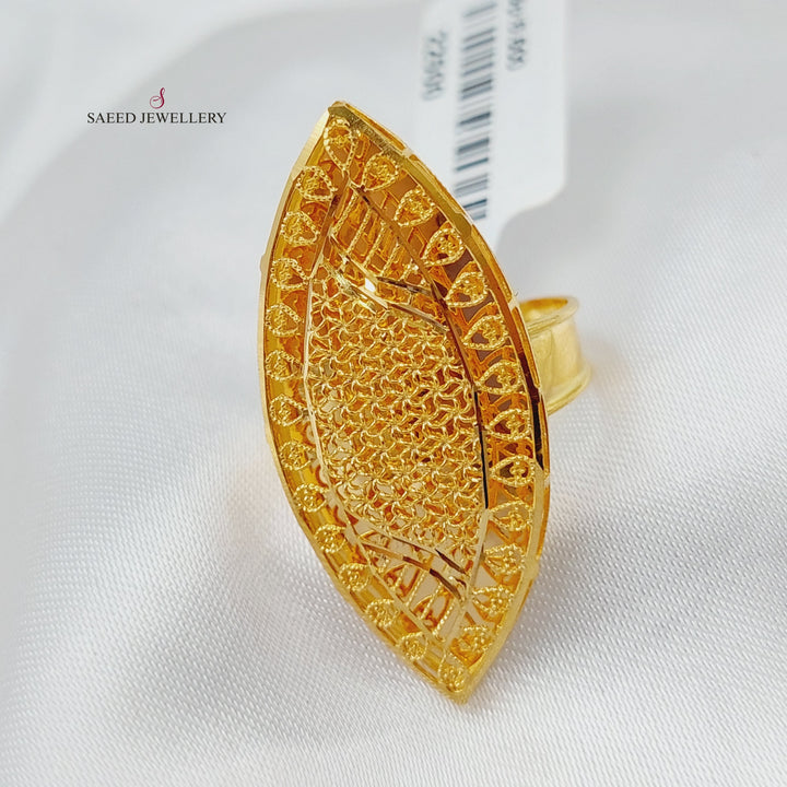 21K Gold Kuwaiti Ring by Saeed Jewelry - Image 3