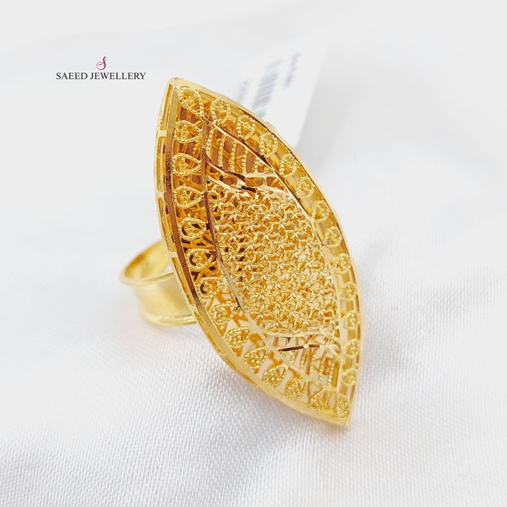 21K Gold Kuwaiti Ring by Saeed Jewelry - Image 6