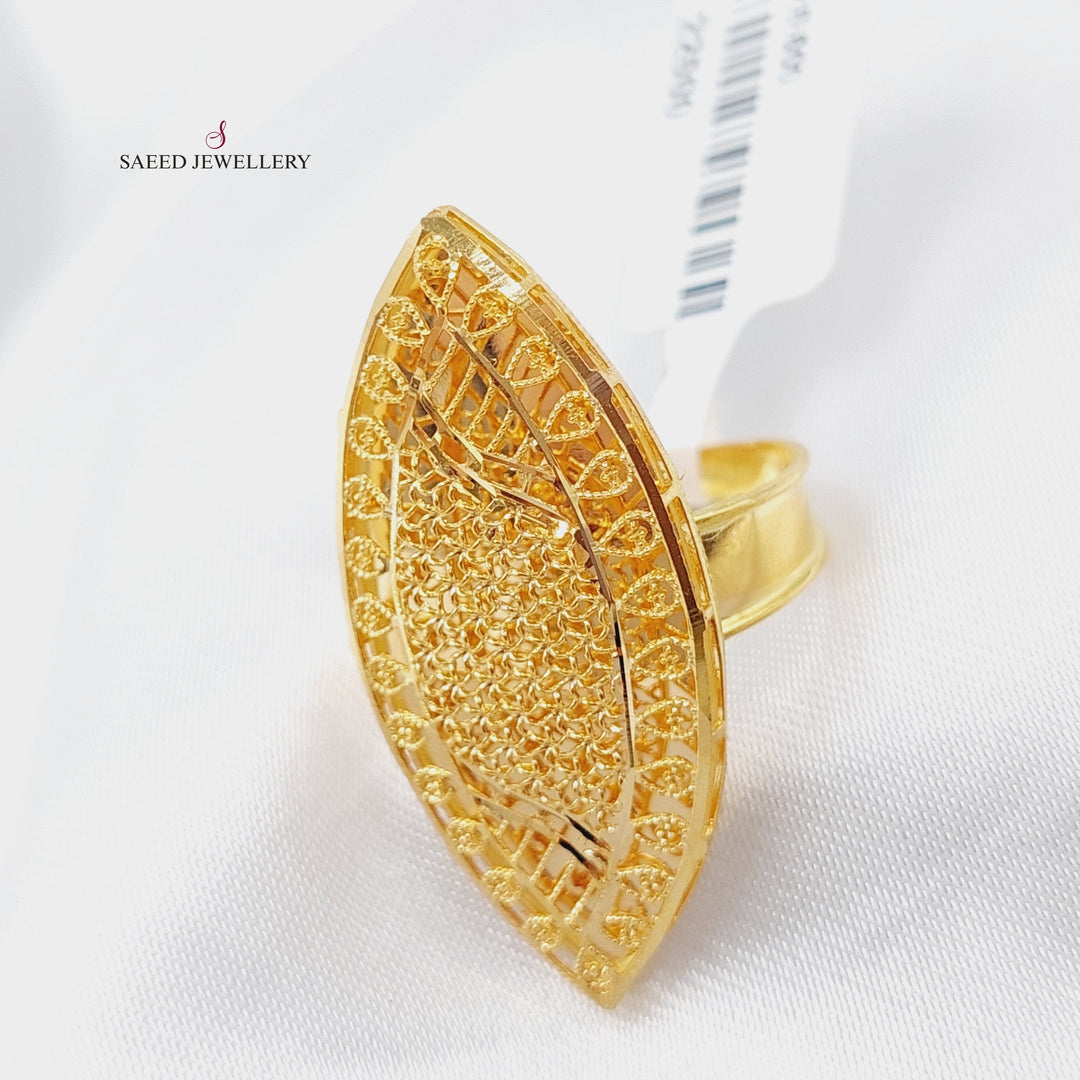 21K Gold Kuwaiti Ring by Saeed Jewelry - Image 1