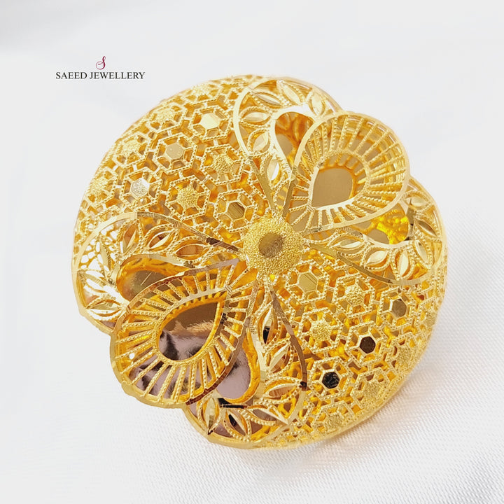 21K Gold Kuwaiti Ring by Saeed Jewelry - Image 4