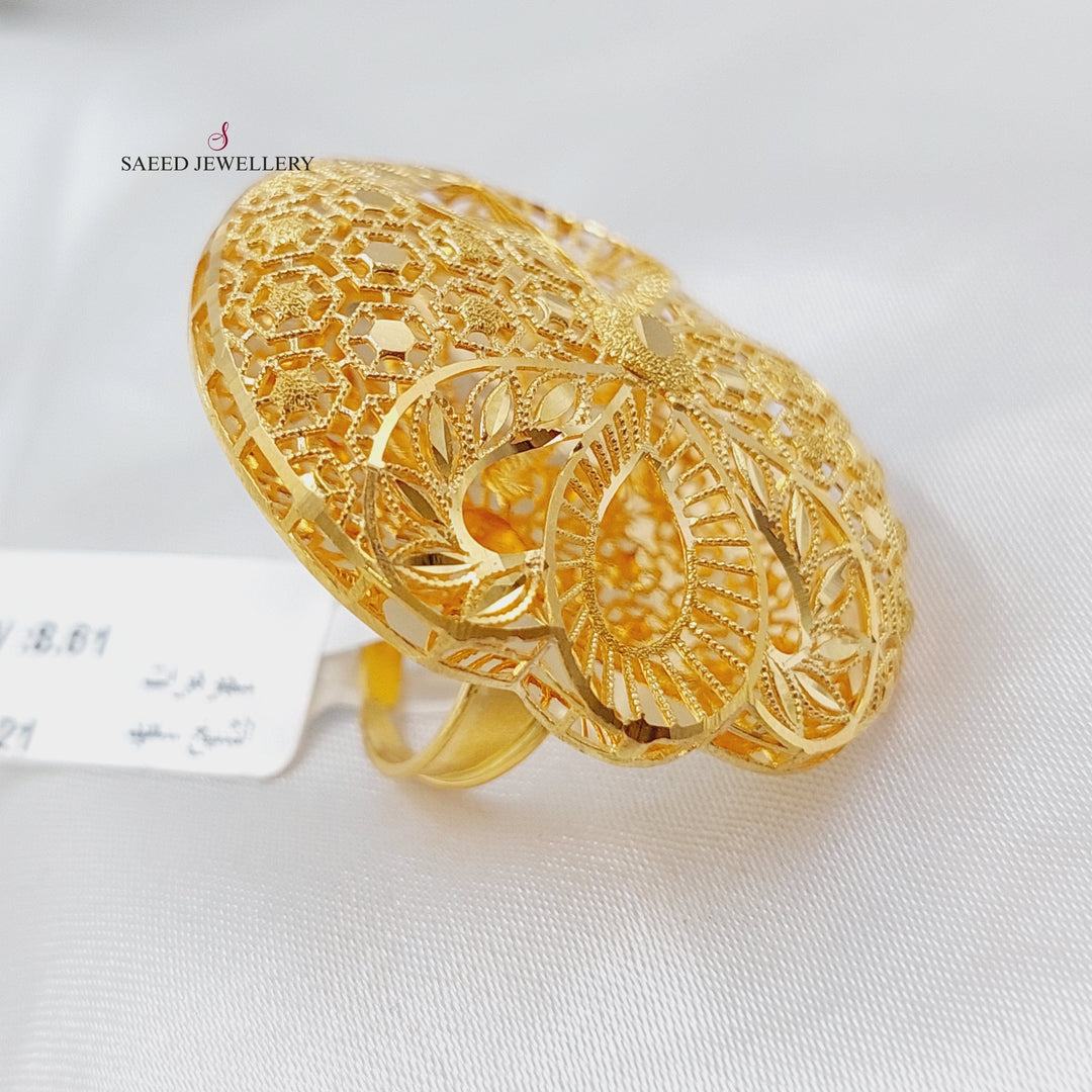 21K Gold Kuwaiti Ring by Saeed Jewelry - Image 6