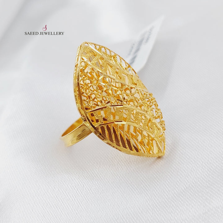 21K Gold Kuwaiti Ring by Saeed Jewelry - Image 3