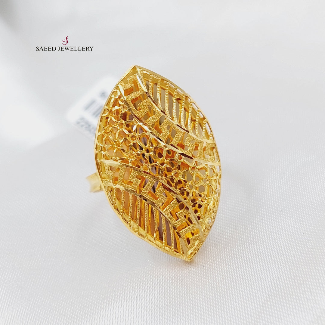 21K Gold Kuwaiti Ring by Saeed Jewelry - Image 4