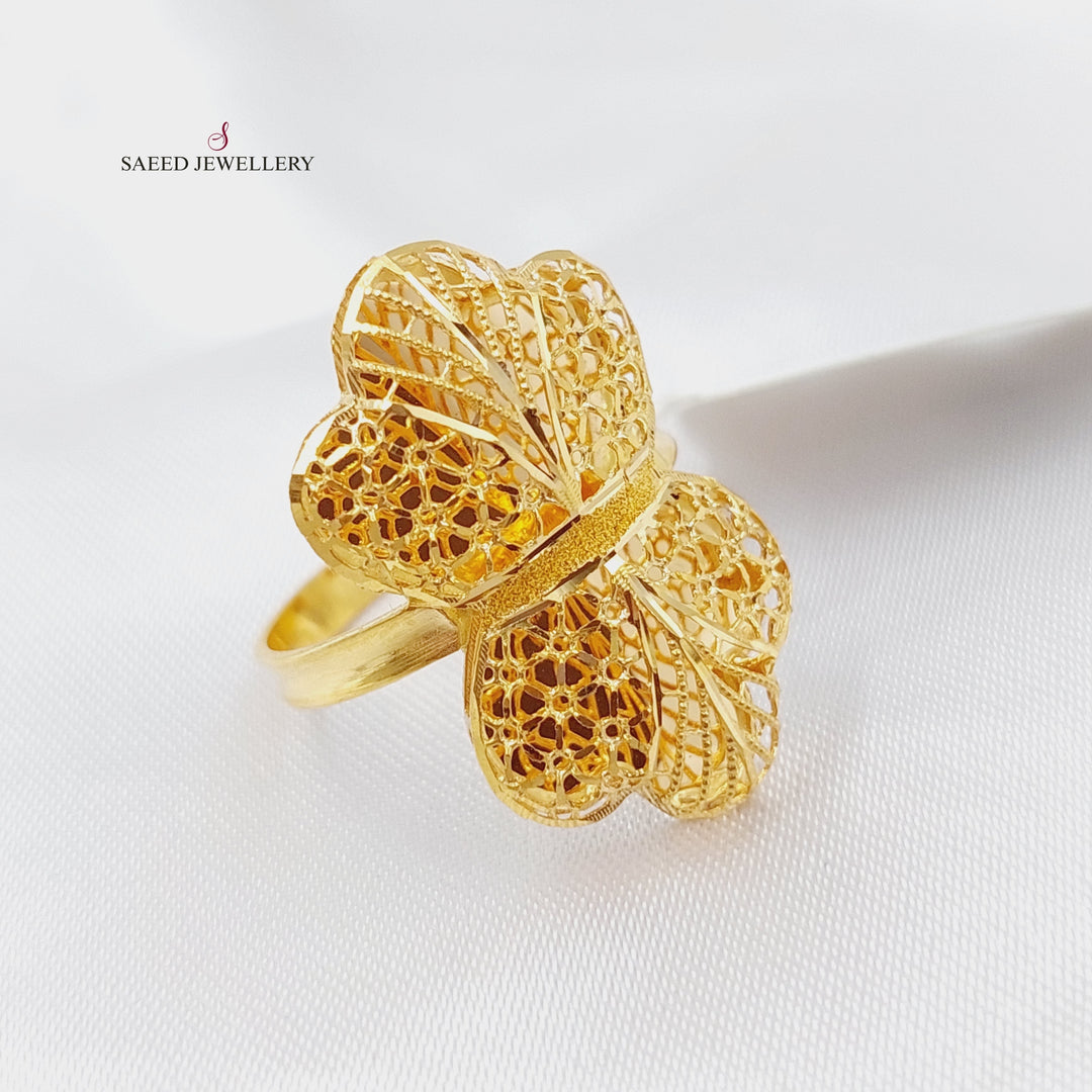 21K Gold Kuwaiti Ring by Saeed Jewelry - Image 3