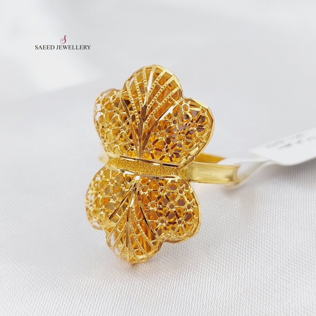 21K Gold Kuwaiti Ring by Saeed Jewelry - Image 4