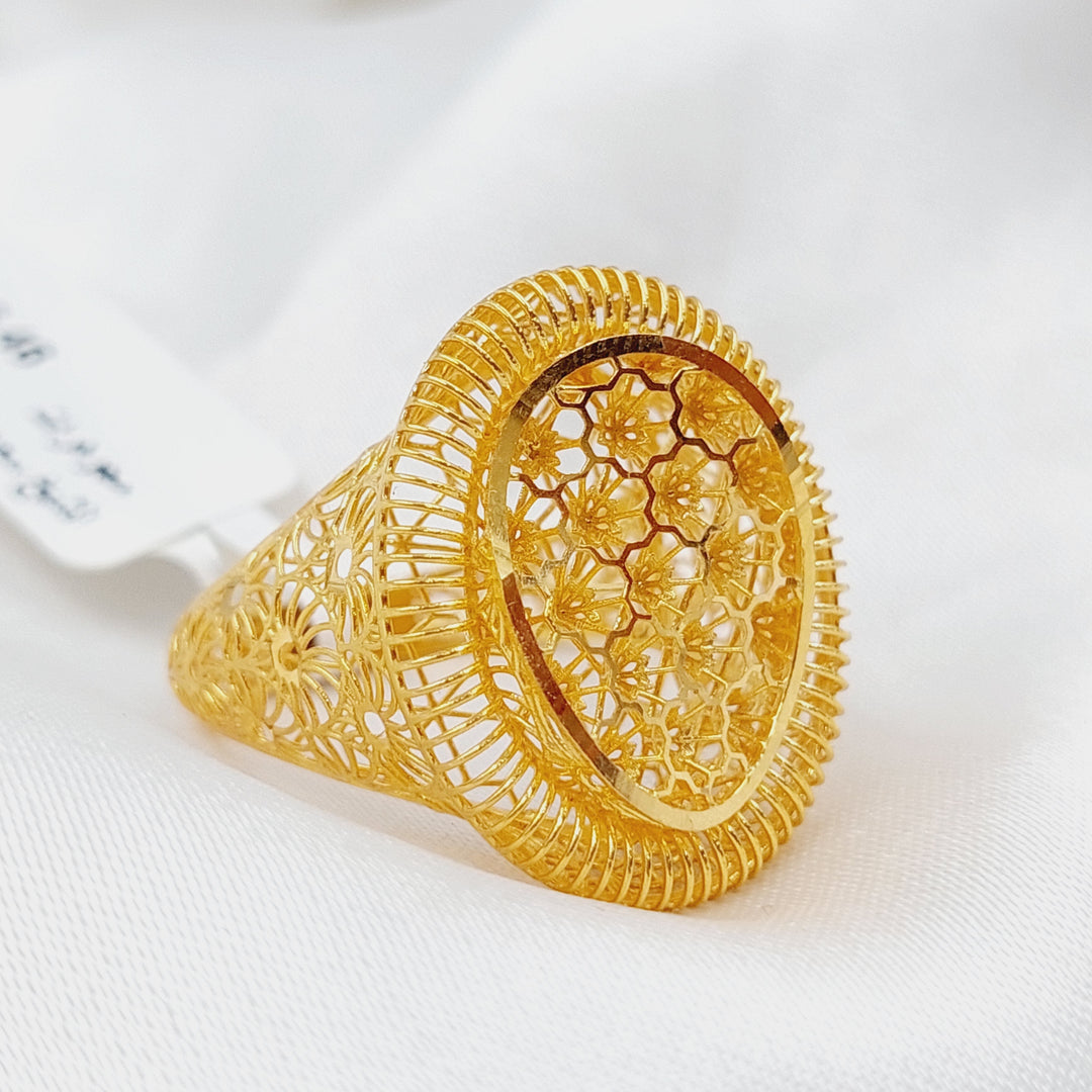 21K Gold Kuwaiti Ring by Saeed Jewelry - Image 3