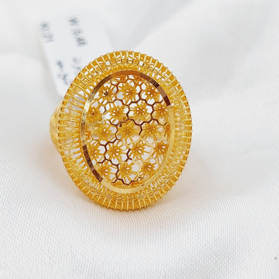 21K Gold Kuwaiti Ring by Saeed Jewelry - Image 4