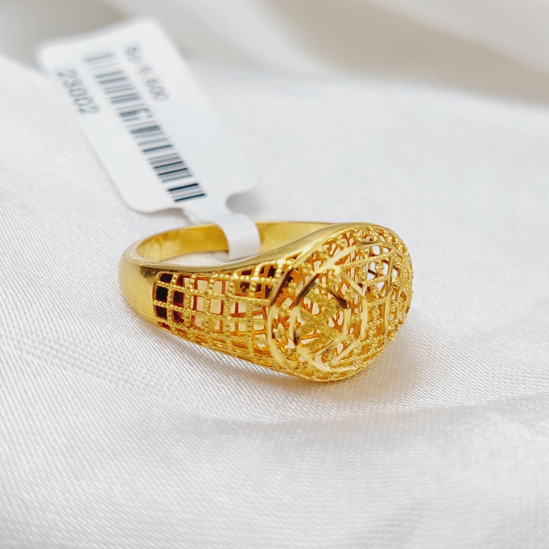 21K Gold Kuwaiti Ring by Saeed Jewelry - Image 4