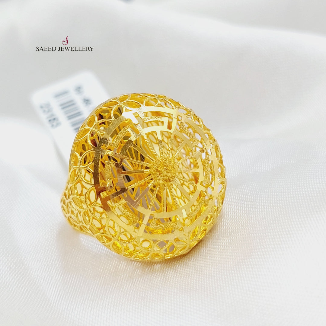 21K Gold Kuwaiti Ring by Saeed Jewelry - Image 4