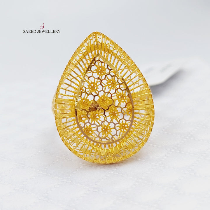 21K Gold Kuwaiti Ring by Saeed Jewelry - Image 5