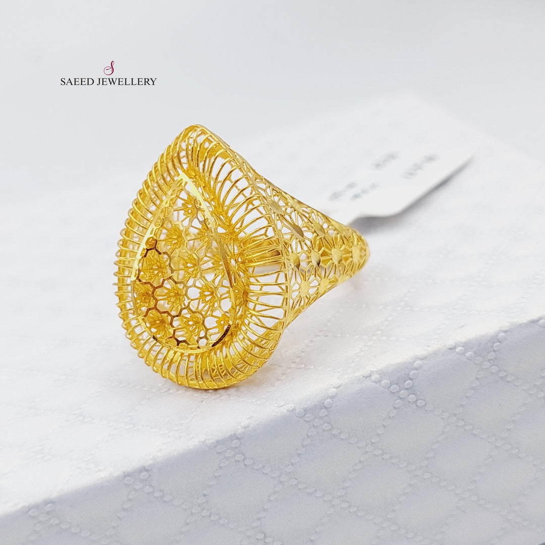 21K Gold Kuwaiti Ring by Saeed Jewelry - Image 1