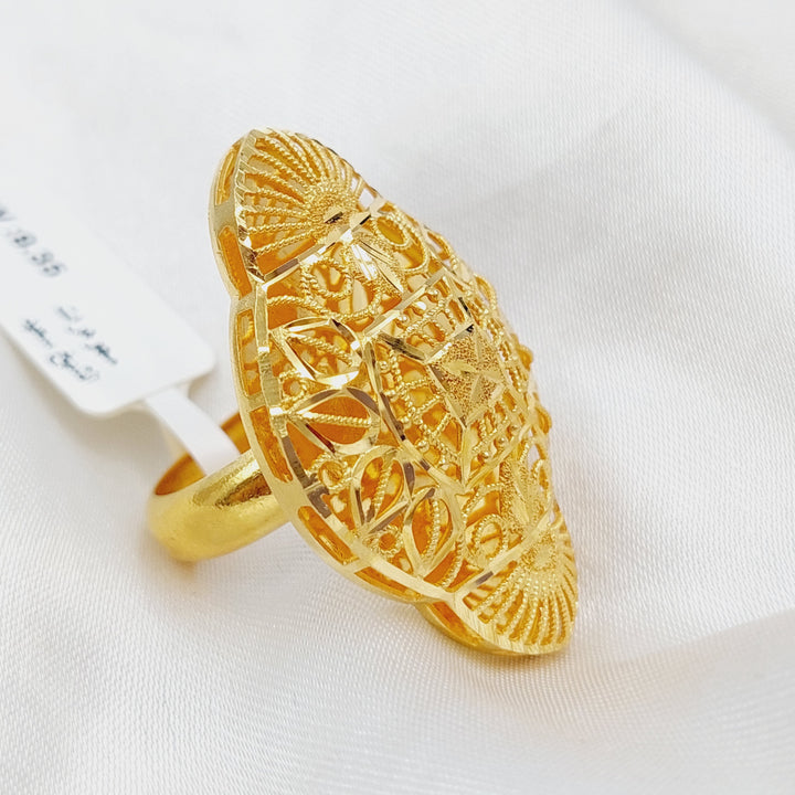 21K Gold Kuwaiti Ring by Saeed Jewelry - Image 3