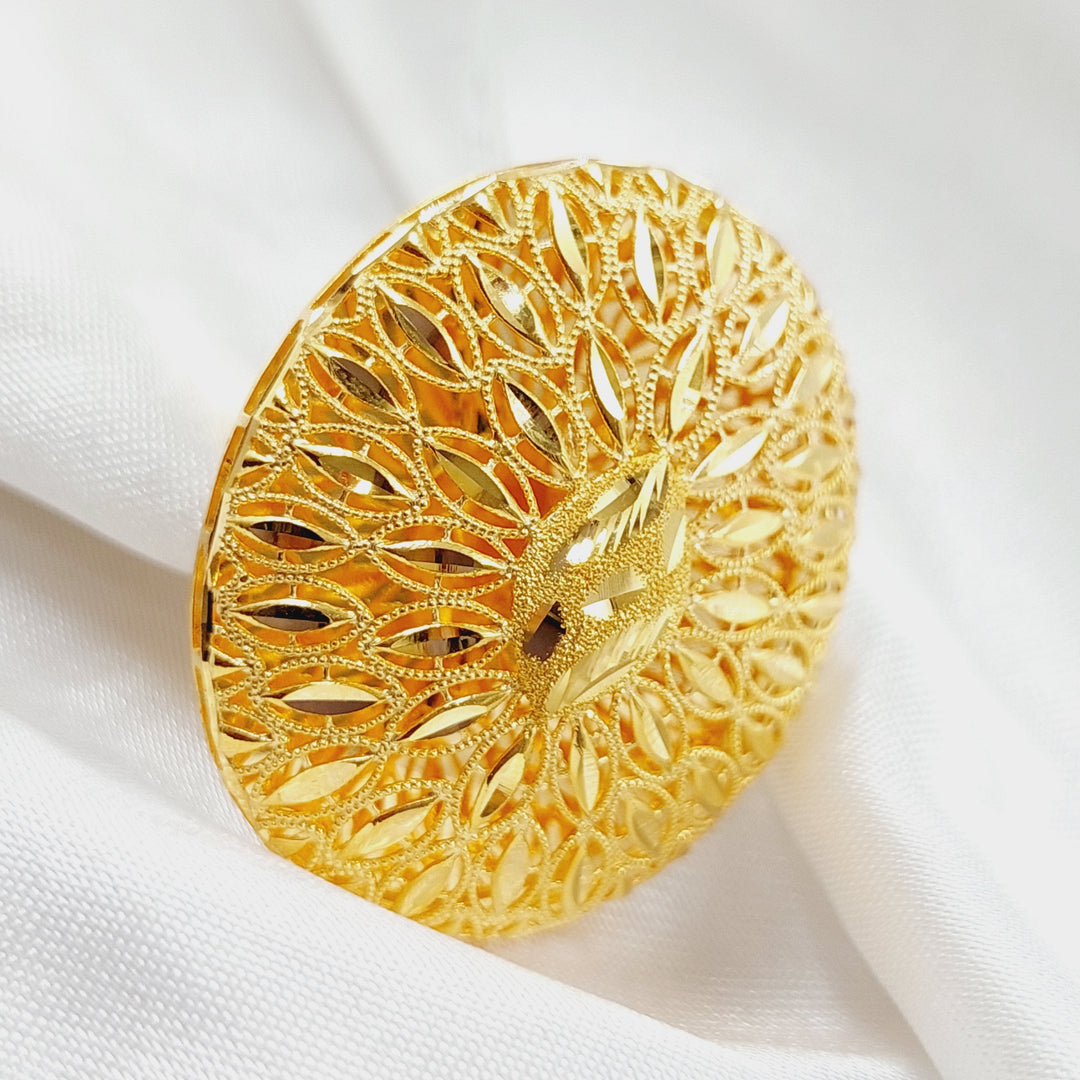 21K Gold Kuwaiti Ring by Saeed Jewelry - Image 4