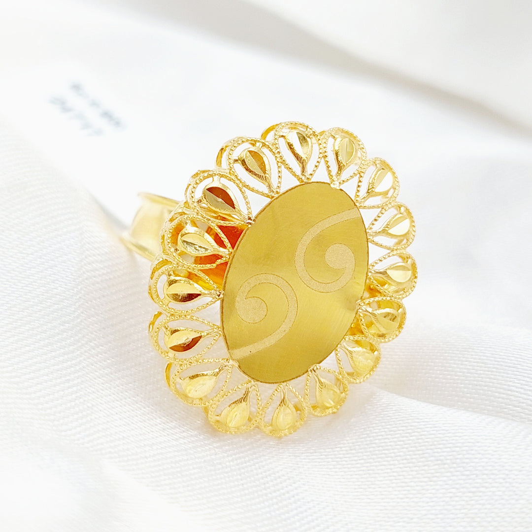 21K Gold Kuwaiti Ring by Saeed Jewelry - Image 4