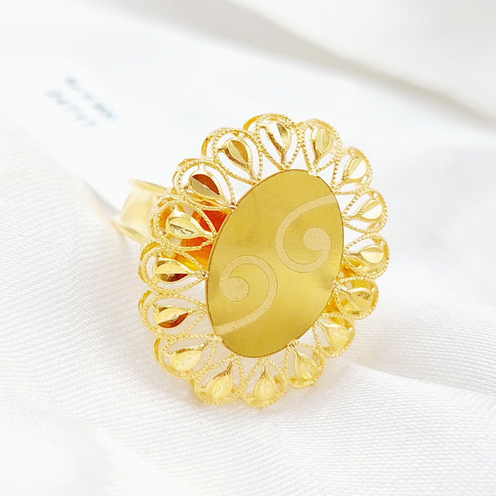 21K Gold Kuwaiti Ring by Saeed Jewelry - Image 4