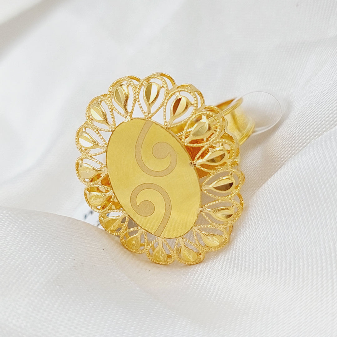 21K Gold Kuwaiti Ring by Saeed Jewelry - Image 5