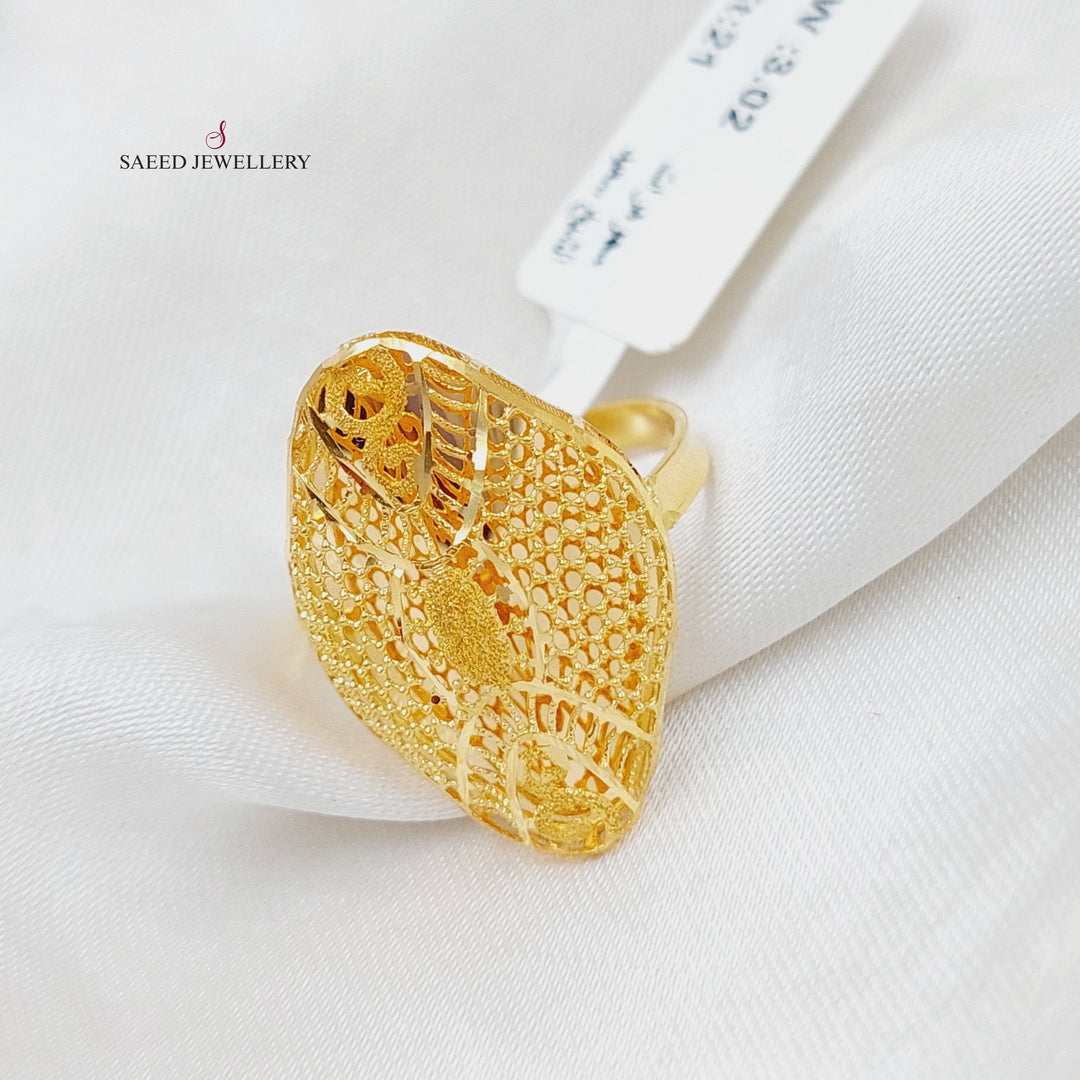 21K Gold Kuwaiti Ring by Saeed Jewelry - Image 3