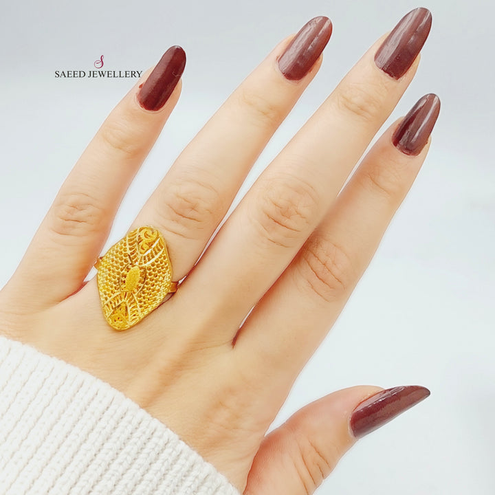 21K Gold Kuwaiti Ring by Saeed Jewelry - Image 5