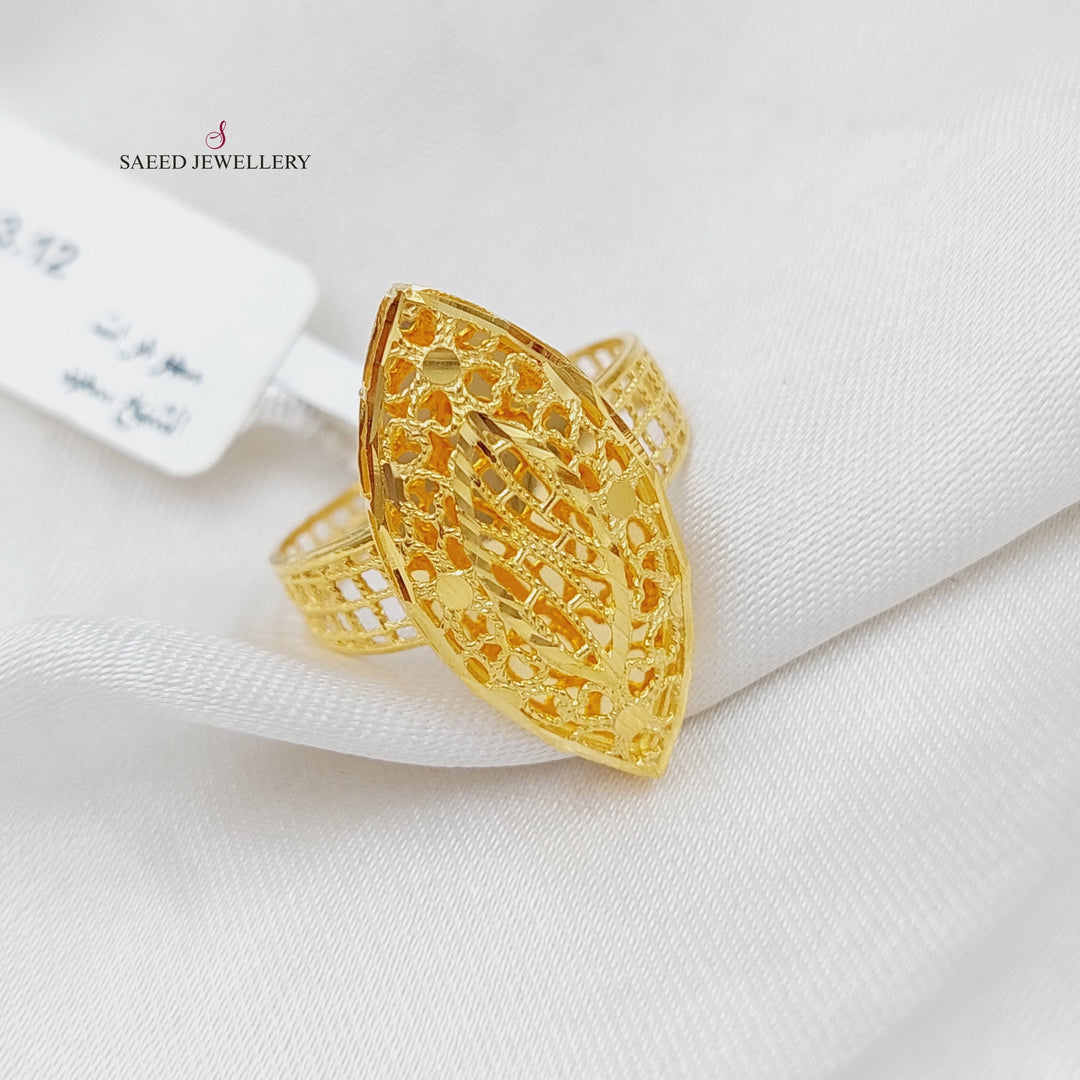 21K Gold Kuwaiti Ring by Saeed Jewelry - Image 3