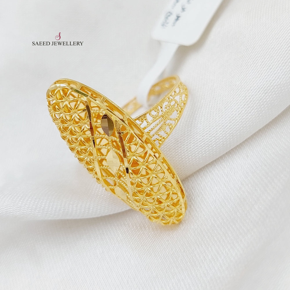 21K Gold Kuwaiti Ring by Saeed Jewelry - Image 2