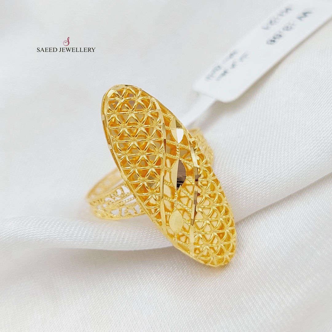 21K Gold Kuwaiti Ring by Saeed Jewelry - Image 1