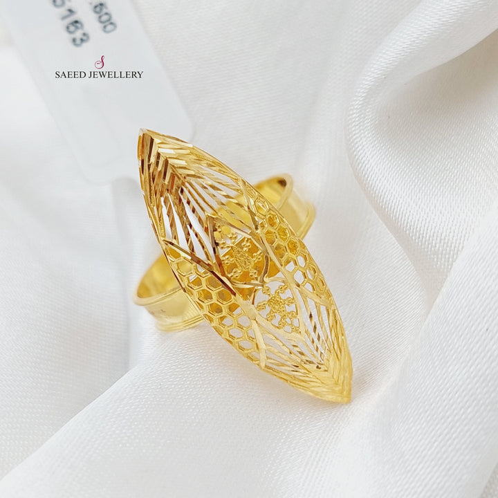 21K Gold Kuwaiti Ring by Saeed Jewelry - Image 3