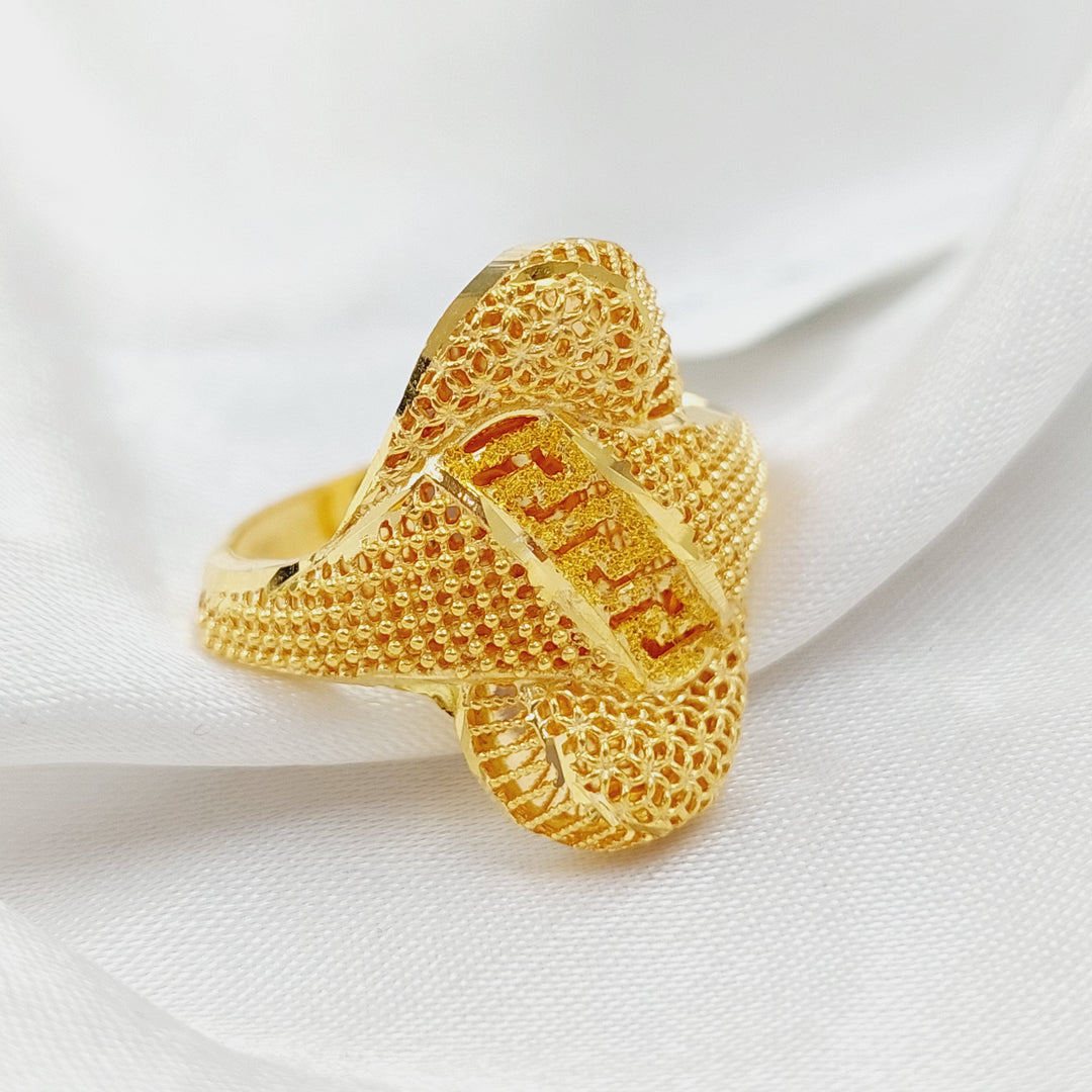 21K Gold Kuwaiti Ring by Saeed Jewelry - Image 1