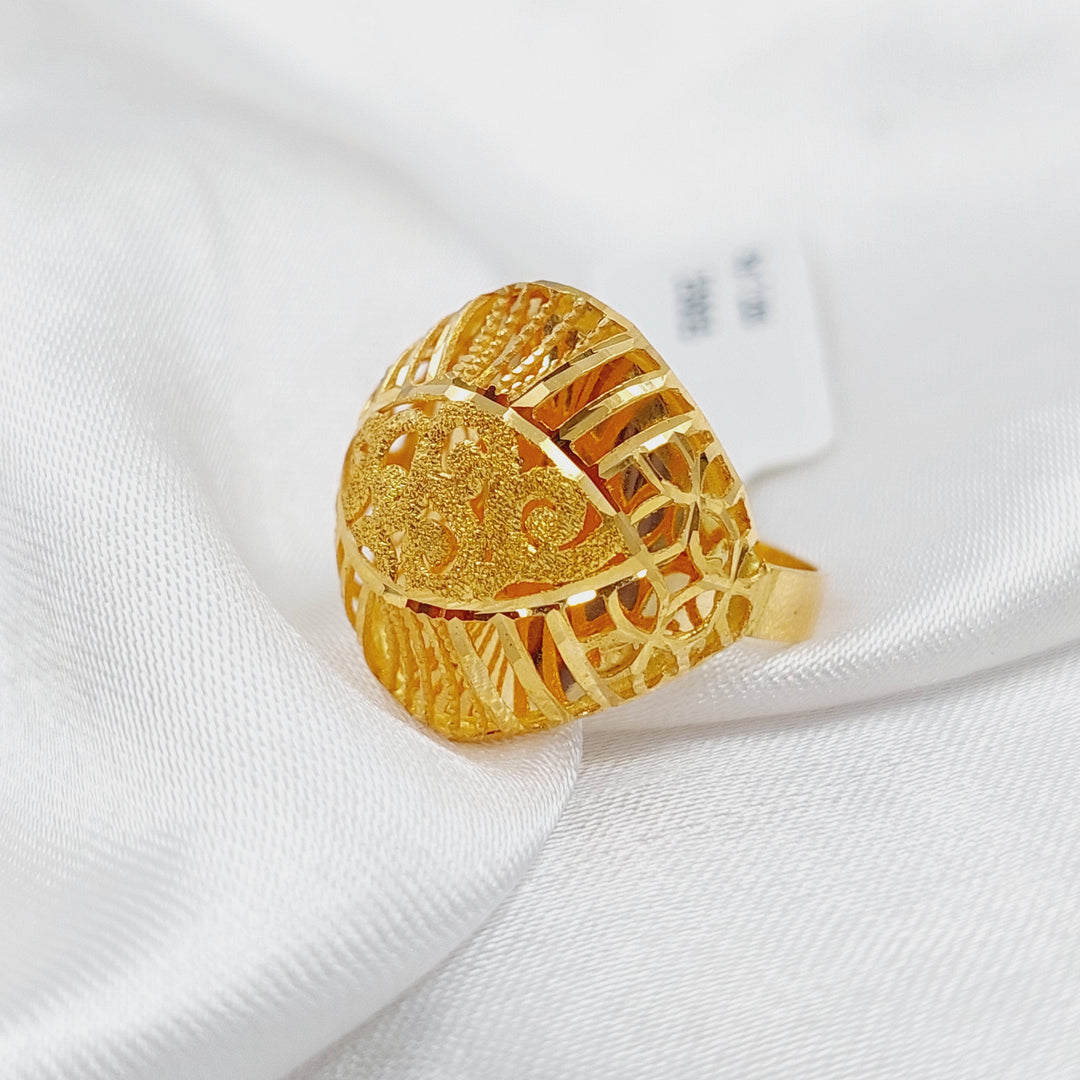 21K Gold Kuwaiti Ring by Saeed Jewelry - Image 4