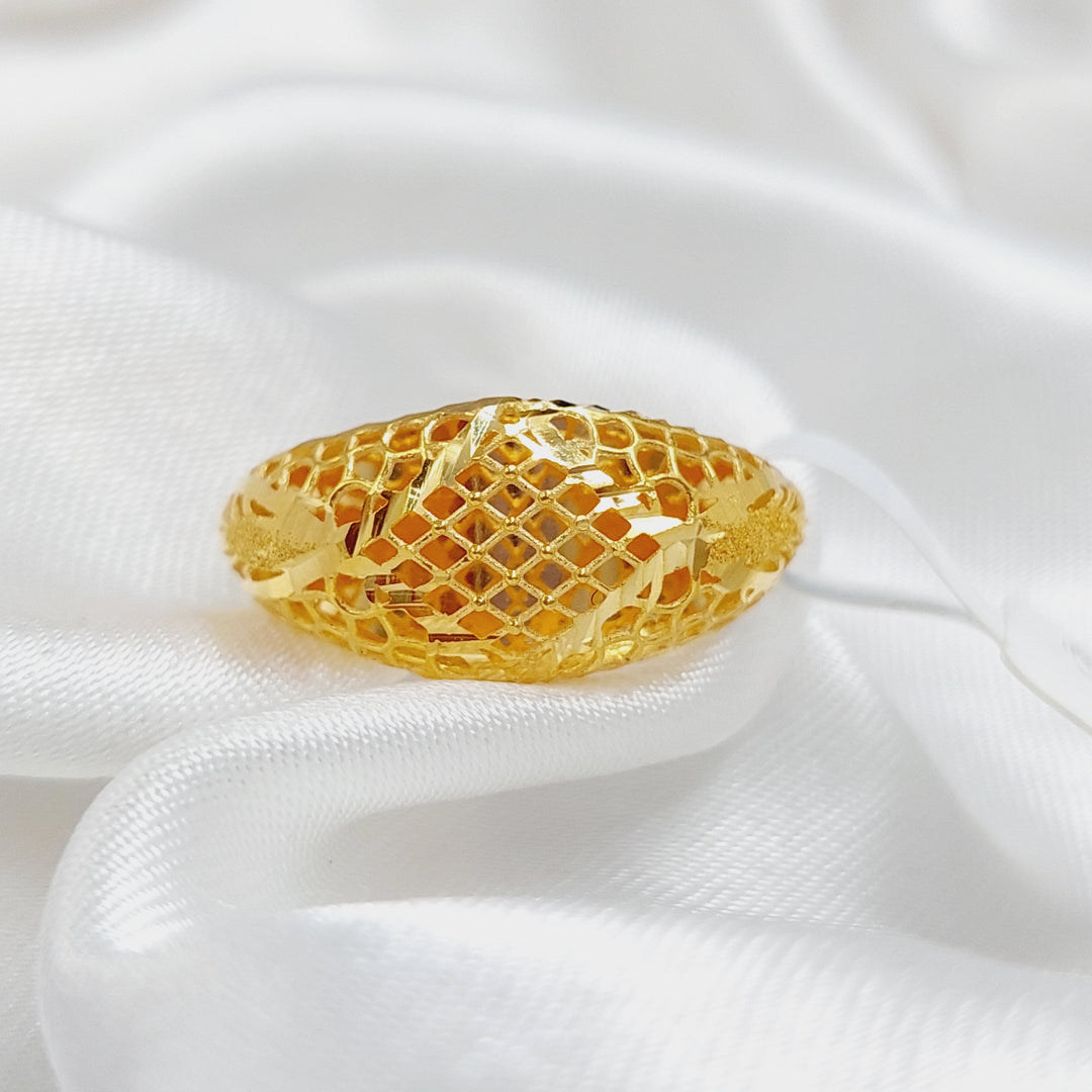 21K Gold Kuwaiti Ring by Saeed Jewelry - Image 4