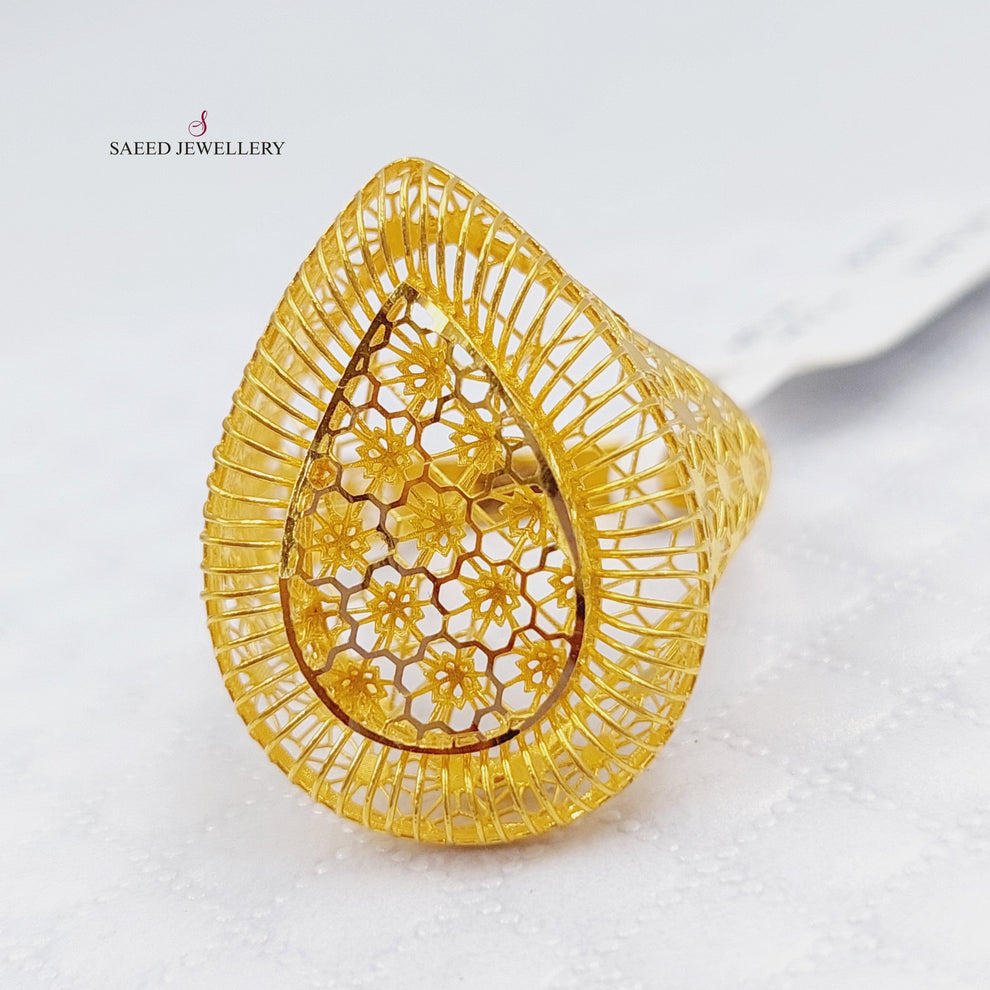 21K Gold Kuwaiti Ring by Saeed Jewelry - Image 6