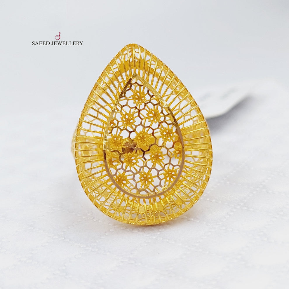 21K Gold Kuwaiti Ring by Saeed Jewelry - Image 8