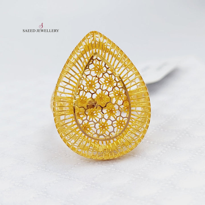 21K Gold Kuwaiti Ring by Saeed Jewelry - Image 8