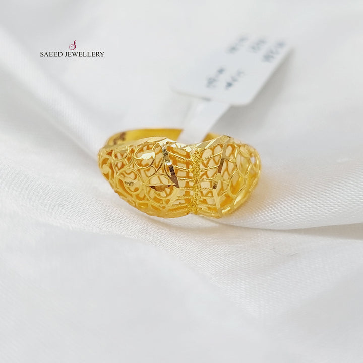 21K Gold Kuwaiti Ring by Saeed Jewelry - Image 3