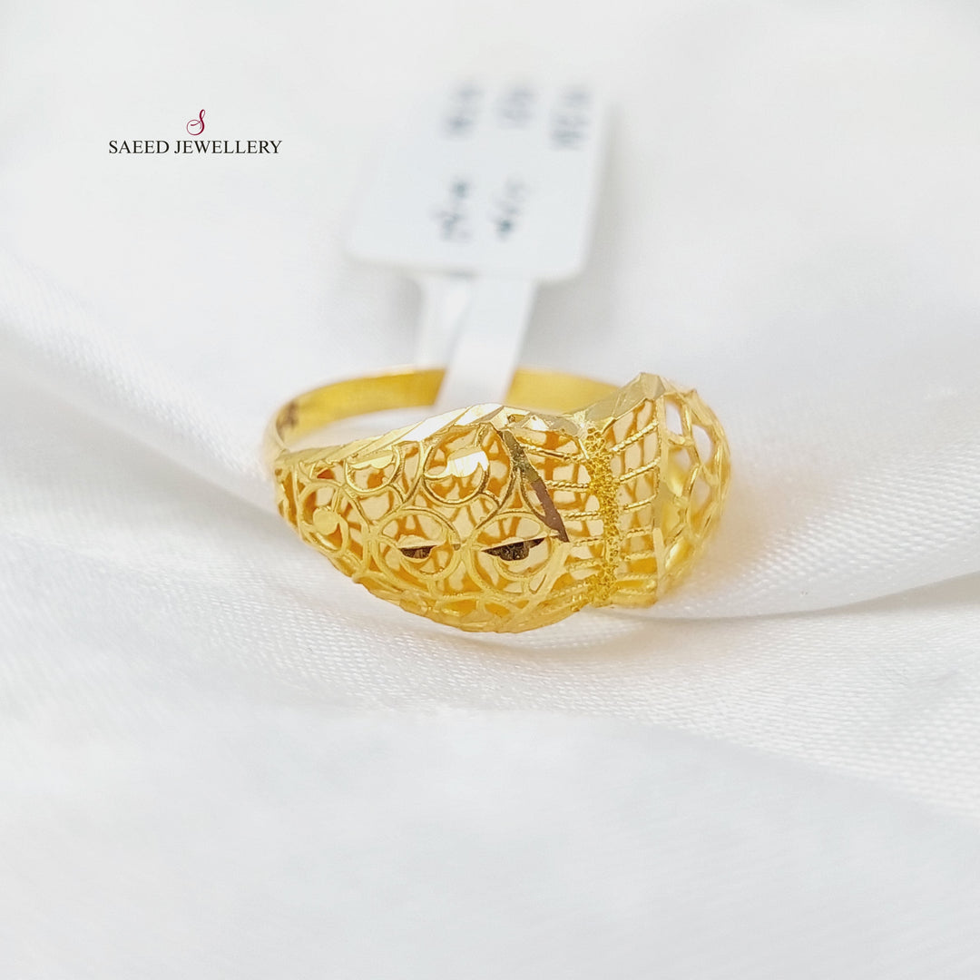 21K Gold Kuwaiti Ring by Saeed Jewelry - Image 5