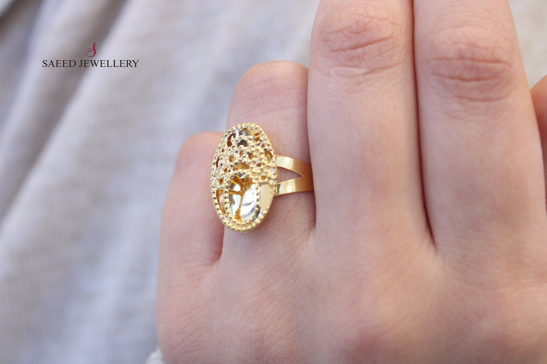 21K Gold Kuwaiti Ring by Saeed Jewelry - Image 2