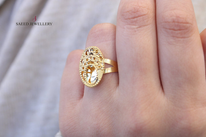 21K Gold Kuwaiti Ring by Saeed Jewelry - Image 2