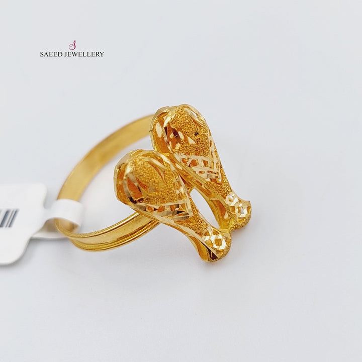 21K Gold Kuwaiti Ring by Saeed Jewelry - Image 2