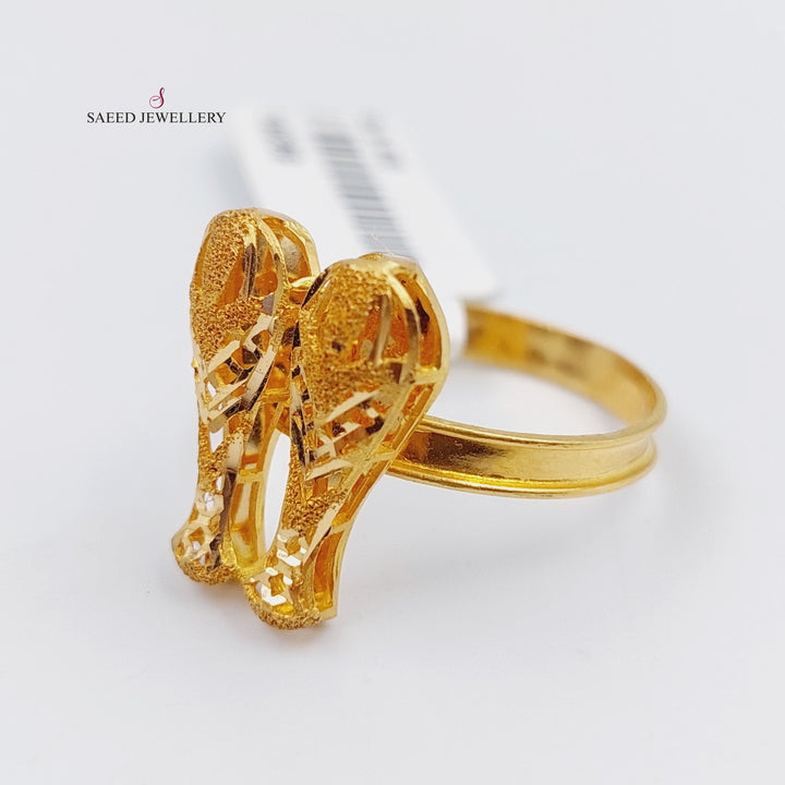 21K Gold Kuwaiti Ring by Saeed Jewelry - Image 3