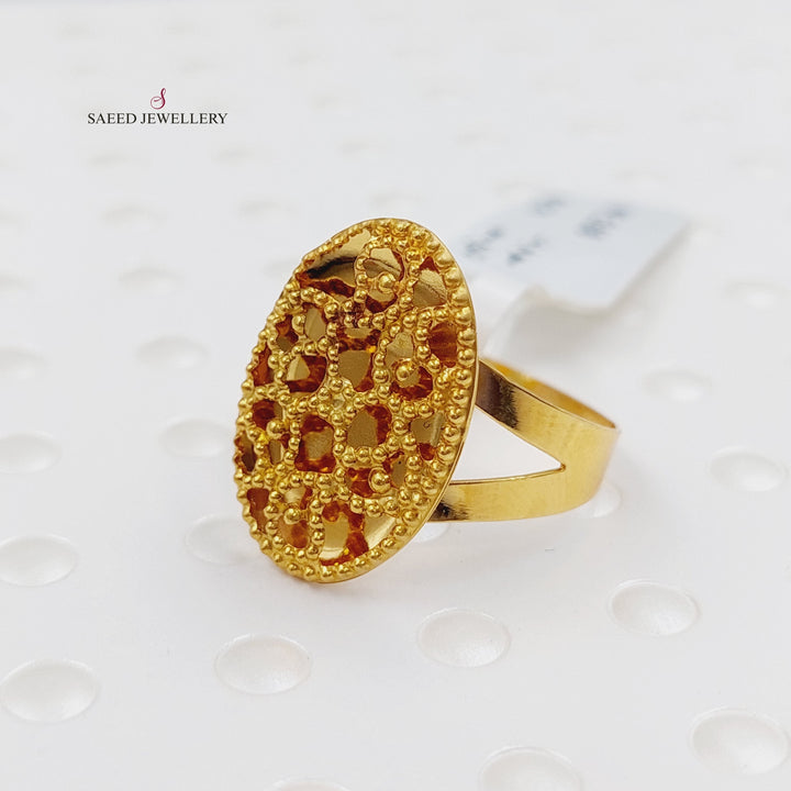 21K Gold Kuwaiti Ring by Saeed Jewelry - Image 3