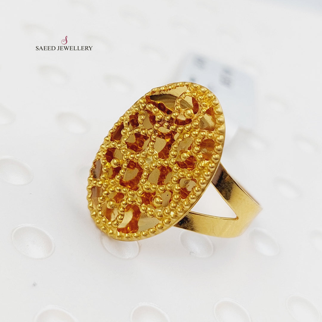 21K Gold Kuwaiti Ring by Saeed Jewelry - Image 4