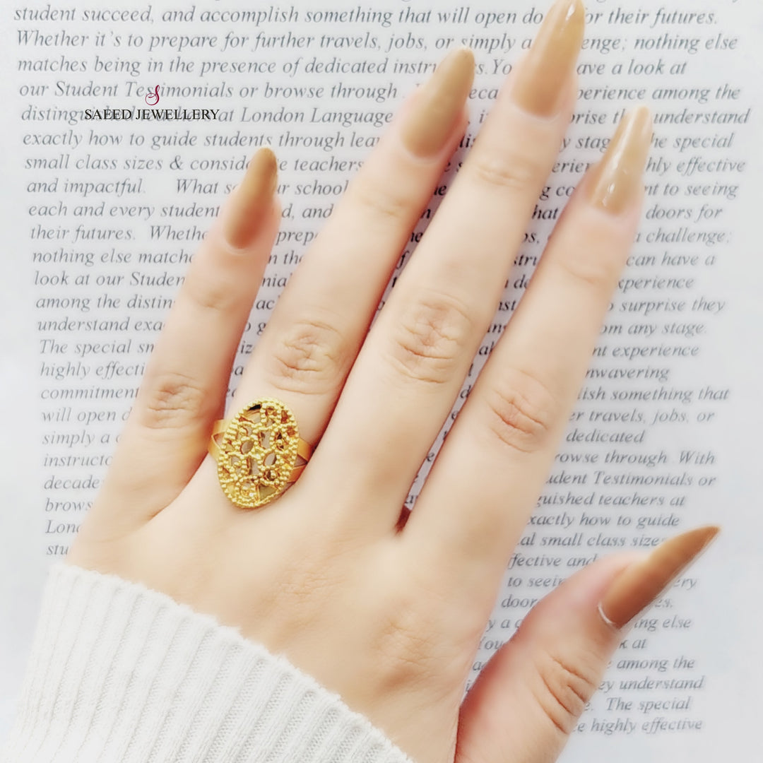 21K Gold Kuwaiti Ring by Saeed Jewelry - Image 1