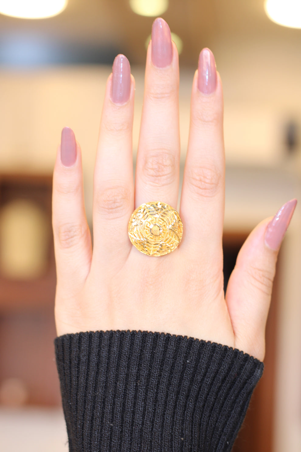 21K Gold Kuwaiti Ring by Saeed Jewelry - Image 2