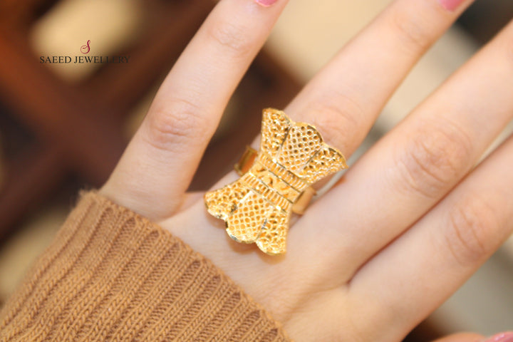 21K Gold Kuwaiti Ring by Saeed Jewelry - Image 3