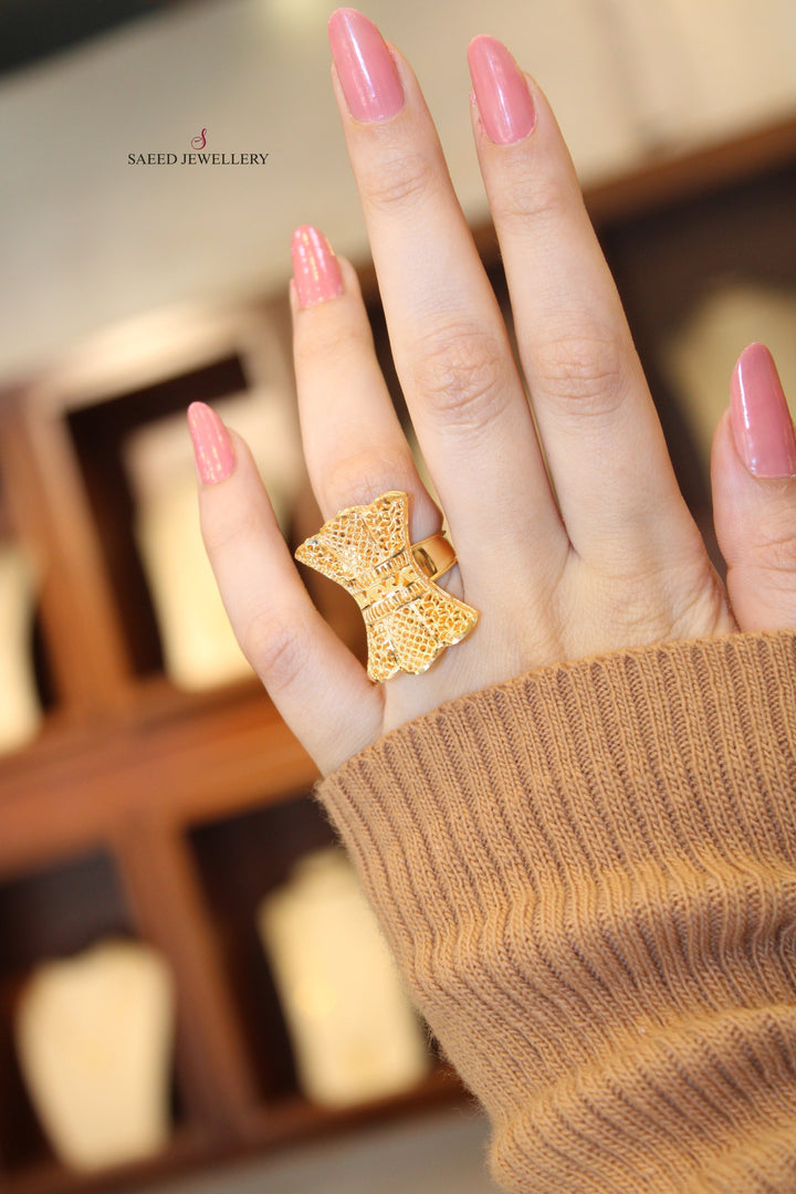 21K Gold Kuwaiti Ring by Saeed Jewelry - Image 5