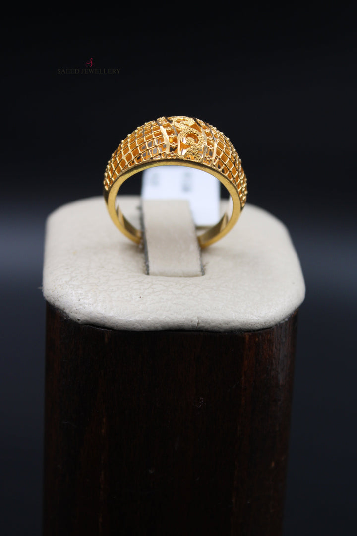 21K Gold Kuwaiti Ring by Saeed Jewelry - Image 4