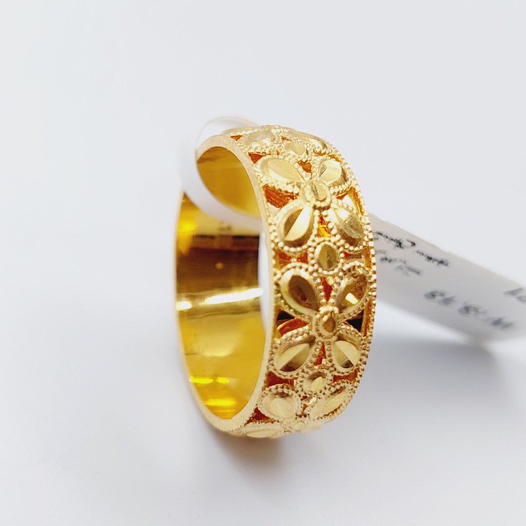 21K Gold Kuwaiti Wedding Ring by Saeed Jewelry - Image 1