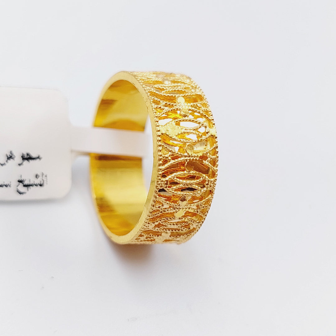 21K Gold Kuwaiti Wedding Ring by Saeed Jewelry - Image 7